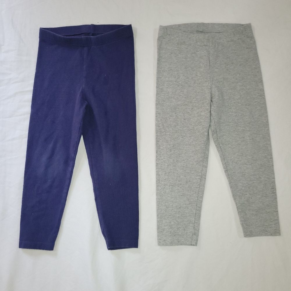 Cat & Jack Size 2t Leggings - Dark Blue and Light Gray